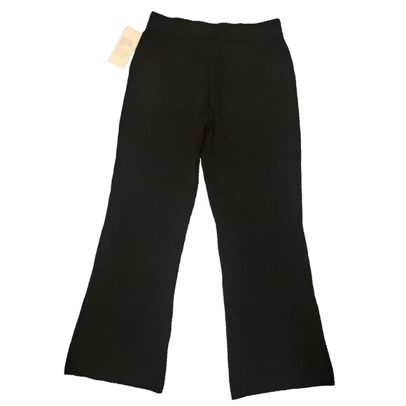 Athleta Felicity Cozy Sweater Pant Ribbed Black Size Large - Picture 2 of 4